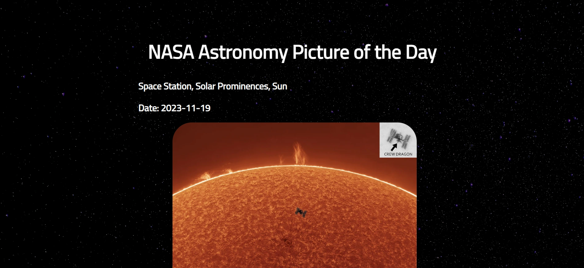 picture of NASA picture of the day App